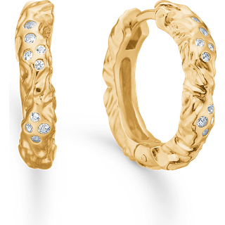 Studio Z Glint øreringe i forgyldt med cubic zirkonia