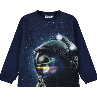 Molo Rube T-shirt Med Lange Ærmer In Space  In Space 122 cm  Blå  122 cm  mand
