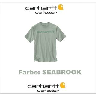 Carhartt t-shirt core logo s/s Gl3/blå, XL 103361GL3-XL