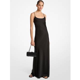 MK Techno Charmeuse Bias Slip Gown - Black - Michael Kors - EU 36