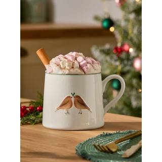 Next Natural Christmas Robin Mug