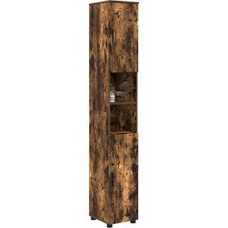 Badeværelsesskab med opbevaring Røget eg 30 x 35 x 192 cm