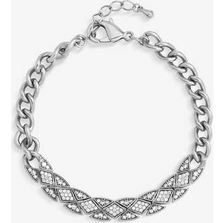 Jon Richard Jon Richard rhodiumbelagt armbånd med pave-led