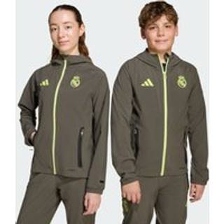Real Madrid Tiro 25 Vis Tech kamprejsejakke til børn - Utility Grey / Semi Frozen Yellow - 164