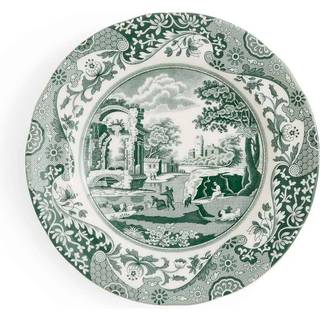 Spode Green Italian tallerken 15 cm, grøn/hvid
