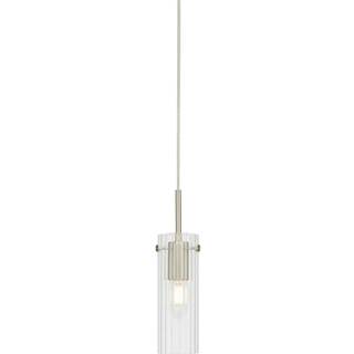Markslöjd Hængelampe Tibia, stik, klar/nikkel, Ø 7 cm Tibia, Klar/gennemsigtig, Stue/spisestue, Glas