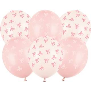 6 stk. Balloner Lysecreme & Babypink 30 cm – Støt brystkræft med stil og håb