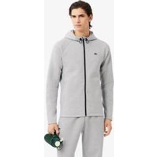 Lacoste Tech Knit Full Zip Hoodie, Grå - 8/XXXL