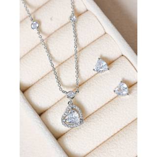 Jon Richard Jon Richard Kubisk Zirkonia Hjerte Dråbesæt Gaveæske