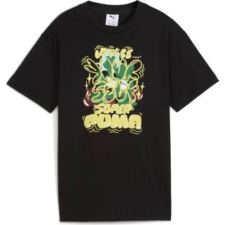 Graphic Super PUMA Tee Youth, Clothing, Black, 11-12Y