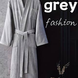 TEMU 1pc Men's Soft Absorbent Bathrobe - V-neck, Belted, Long Sleeve, Solid Color, Non-stretch Fabric, Ideal For Home & Travel, Essential For Couples, Travel Robe| Robe|soft Texture