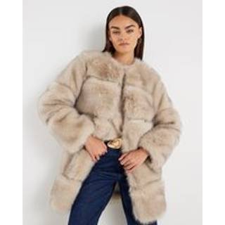 River Island River Island Lang Pelsjakke Med Pelskant