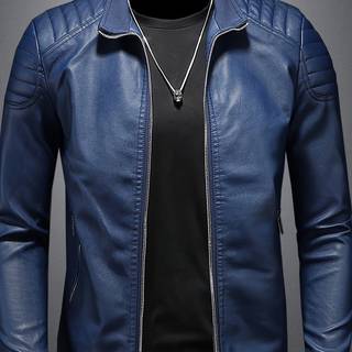 TEMU Men's Trendy Casual Jacket - Elegant Stand Collar, Zipper Front, Long Sleeves With Pockets, Black, Regular Fit For Casual Attire, Casual Jacket | Sleek Black Jacket | Polyester Lining