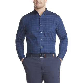 Van Heusen herre store og h?je rynke gratis lang?rmet knap ned skjorte hav Navy 4x-stor stor USA