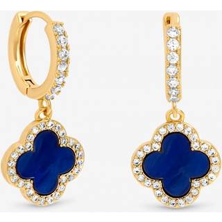 Jon Richard Jon Richard Lapis Clover Huggie Earrings