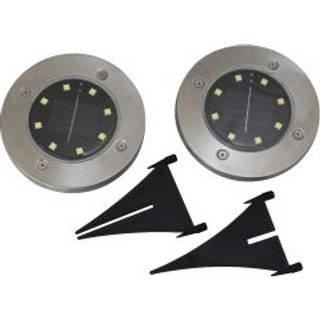 LED havespots - udendørs m. solcelle funktion, 2 pak
