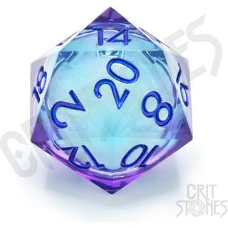 CritStones Liquid Core Dice D20 Moonlight Mystery 3 cm
