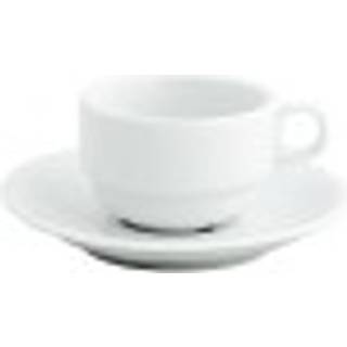 Espressokop med underkop, porcelæn, 85 ml, "Gastronomi Bella" - Porlan