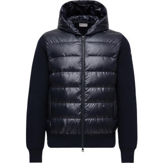 Moncler Padded Hooded Cardigan Navy