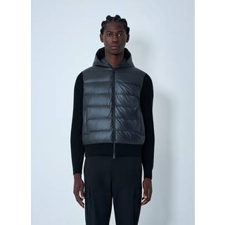 Moncler Padded Hooded Cardigan Black
