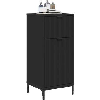 Badeværelsesskab Sort 39,5 x 36 x 88 cm Konstrueret træ & Metal