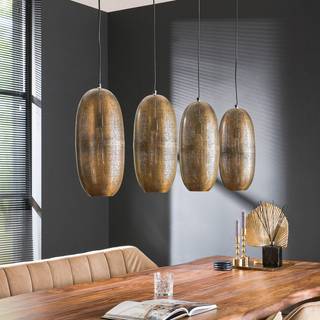 ZIJLSTRA Hængelampe Cosima, dæmpbar, Bronze/messing, Stue/spisestue, Metal, Design