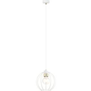 Gino 1 Hvid/Guld pendellampe - Ø24 cm, E27, 230V, uden lyskilde