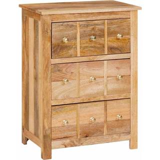 Sideboard med skuffe Brun 55 x 35 x 75 cm Massivt mangotræ