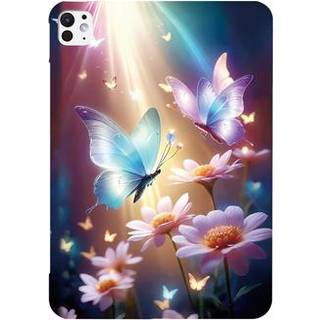 iPad Pro 13 2024/2025 Stilfuld Ultra-Slim TPU Cover - Sommerfugleblomster