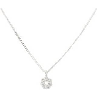 LUMI FLOWER CLEAR NECKLACE | SILVER