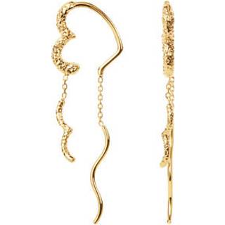 Camille Brinch Wavy Sparkly Heart Earlines Guld