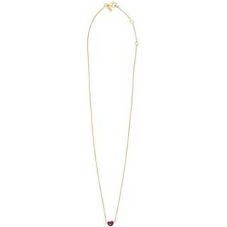 Little Big Love Necklace Burgundy - Goldplated