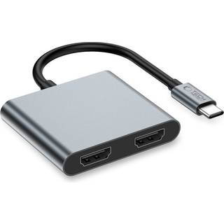 Tech-Protect HB08 4-i-1 USB-C Multiport Hub - 2x HDMI, 2x USB-A, USB-C