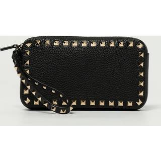 Valentino Garavani Rockstud Small leather clutch - black - One Size