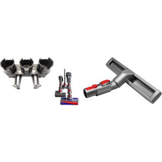 Dyson V7 / V8 / V10 / V11 / V15 / V15s & Big Ball Mundstykker Holder - Væghængt, inkl. Parketmundstykke til V6