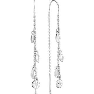 Lund Marguerit sølv ørekæder med blade