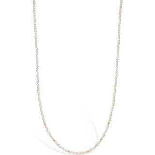 Blossom Copenhagen sten halskæde forgyldt kæde m. ferskvandsperler 42+3cm