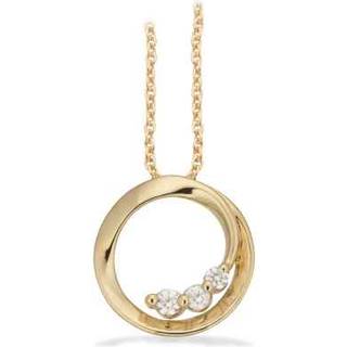 Scrouples vedhæng cubic zirkonia i 8 kt guld med forgyldt kæde