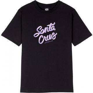 Santa Cruz Women's Ribbon Script Front T-Shirt T-shirt Damer størrelse 12 farve sort