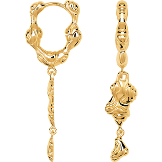 Camille Brinch Bubbly Flow Ørering Large Forgyldt