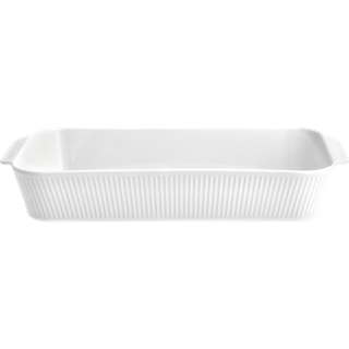Plissé Fad dybt fra Pillivuyt - Hvid farve - Ovnfast porcelæn
