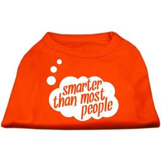 Smartare än de flesta skärmar tryckt hundskjorta orange xxxl