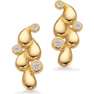 Scrouples Øreringe dråber cubic zirkonia i forgyldt