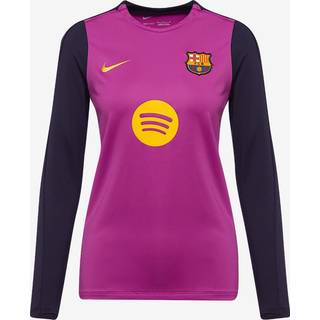 Maskinstrikket FC Barcelona Strike Nike Dri-FIT-fodboldtrøje med rund hals til kvinder - lilla - XL (EU 48-50)