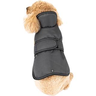 PetRageous 7303CGM Juneau vandt?t vinterhundefrakke med fuld brystd?kning og snor?bning 15-tommer lang tungv?gtsjakke til mellemstore hunde og hv