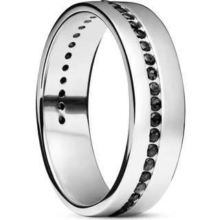 Adrian Sort Zirconia Lined 925 Sterling Sølv Ring