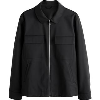 Next Black Smart Technical Shacket With Stretch