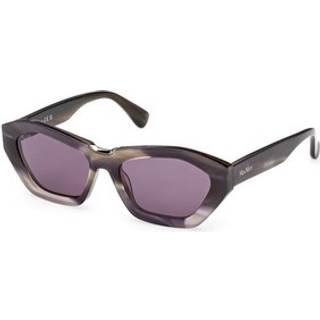 Max Mara Kvinde MM0169 KATE 83Y Solbriller Acetat Brun Violet Geometrisk Normal