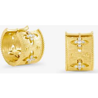 Jon Richard Jon Richard Gold Plated Clover Hoop Earrings