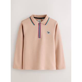 Paul Smith Junior Paul Smith Junior Boys Stone Long Sleeve Signature Polo Shirt - 9-10 Yrs